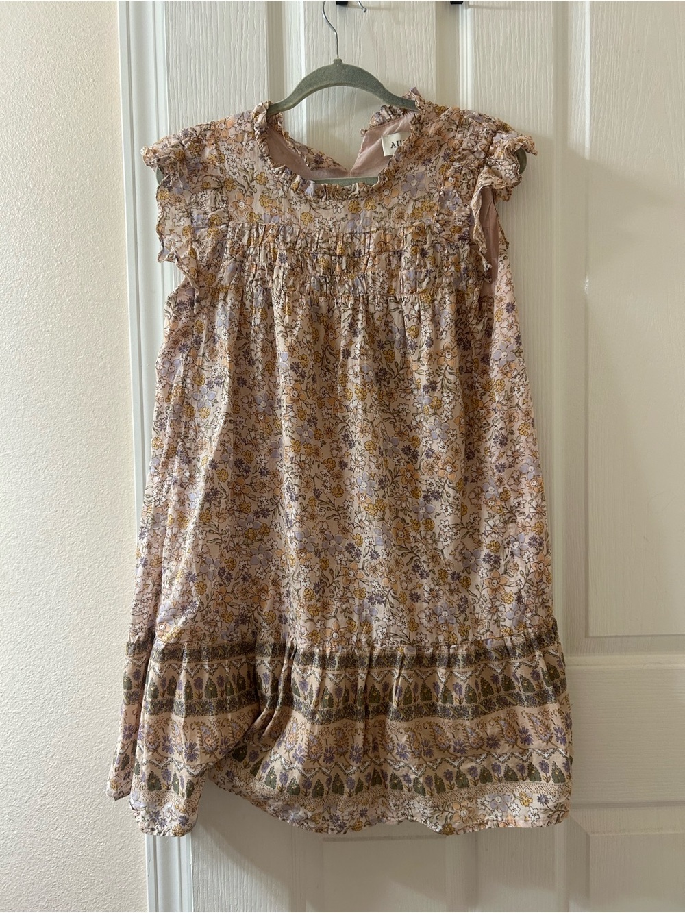 Anthropologie-style Floral Pink & Yellow' Sundress